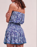 Ambra Bandeau Dress - Navy Tropical - Women