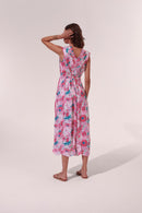 Robe Longue Agnes - Pink Flower Mix - Femme