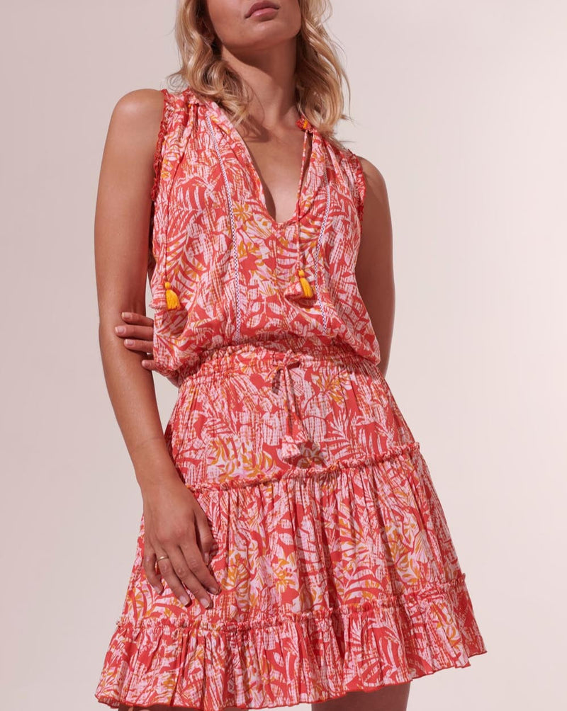 Clara Short Dress - Tropical Orange - Women