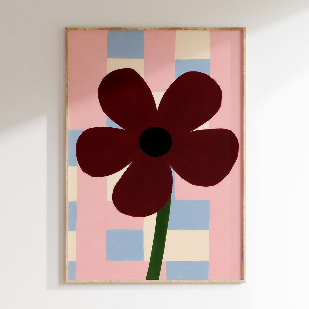 Drawn By Hand - Affiche Flower Bordo - Multi