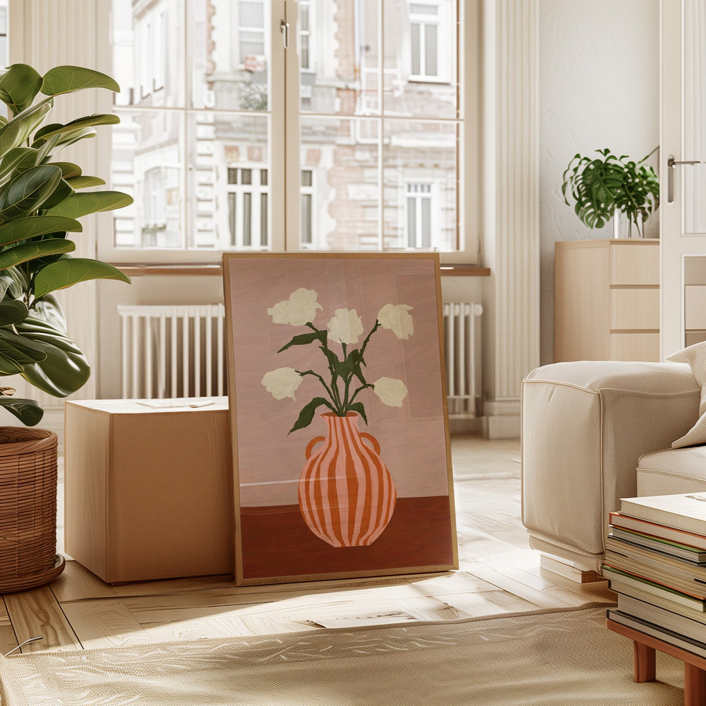 Drawn By Hand - Affiche Flower Vase N5 - Multi