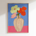 Drawn By Hand - Affiche Flower Vase N6 - Multi