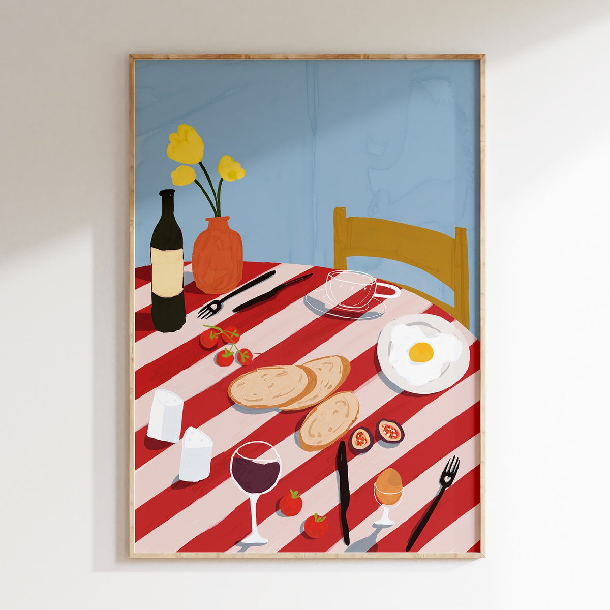 Drawn By Hand - Affiche French Breakfast Table - Multi