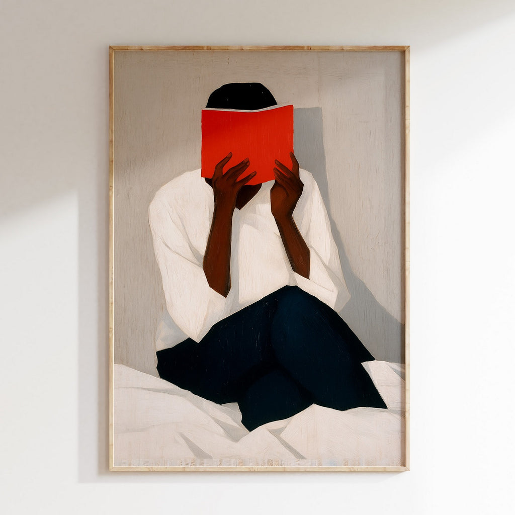 Drawn By Hand - Affiche Reading Woman 1 - Multi