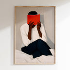 Drawn By Hand - Affiche Reading Woman 1 - Multi
