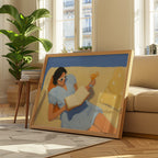 Drawn By Hand - Affiche Reading Woman 2 - Multi