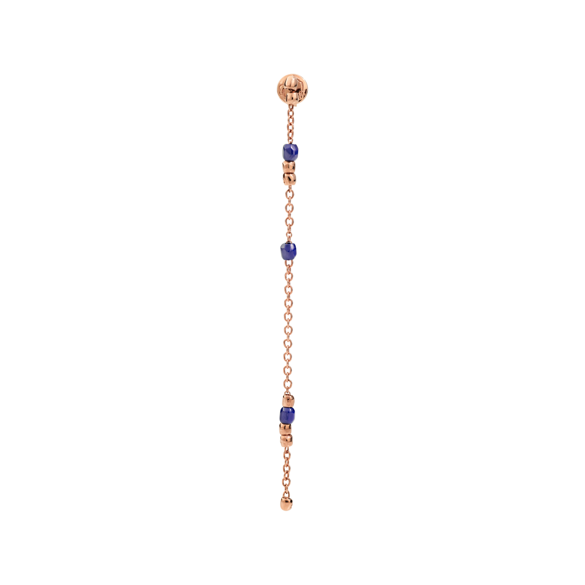 Pendiente Mini Granelli S - Oro Rosa y Cerámica azul