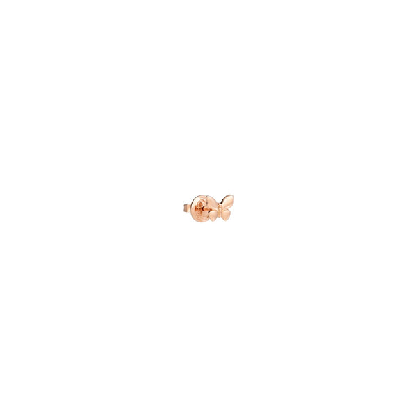 Boucle d’oreille Puce Papillon - Or Rose 9K