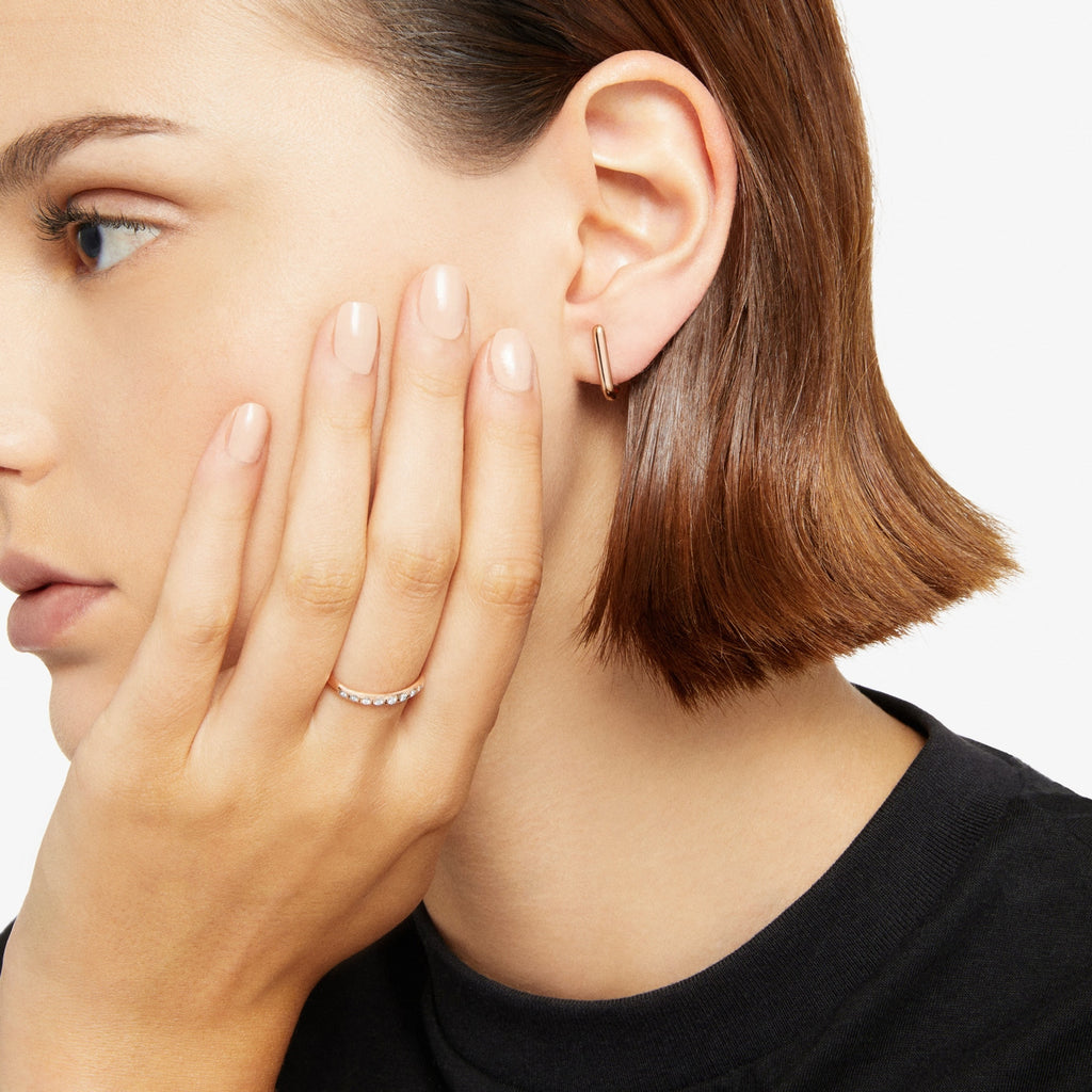 Boucle d’oreille Puce Essentials - Or Rose 9K
