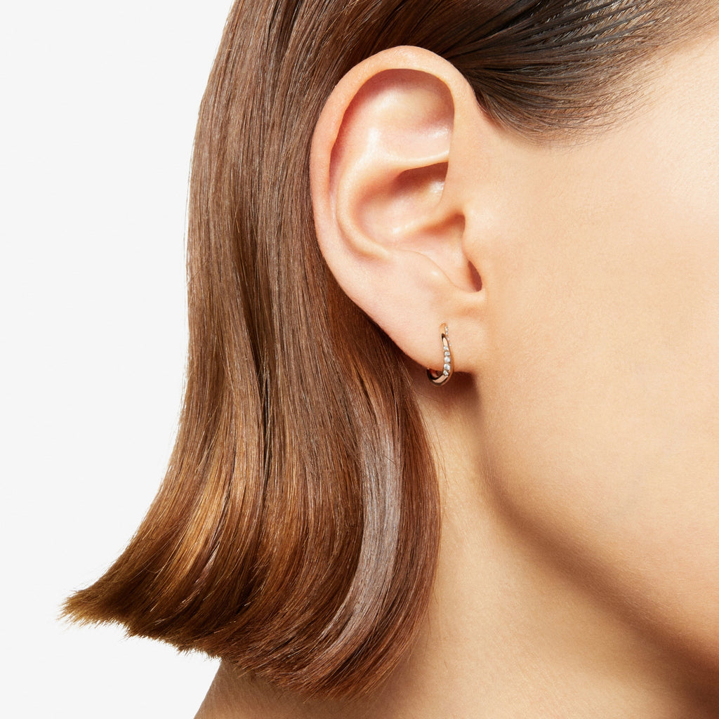 Boucle d’oreille Vague - Or Rose 9K
