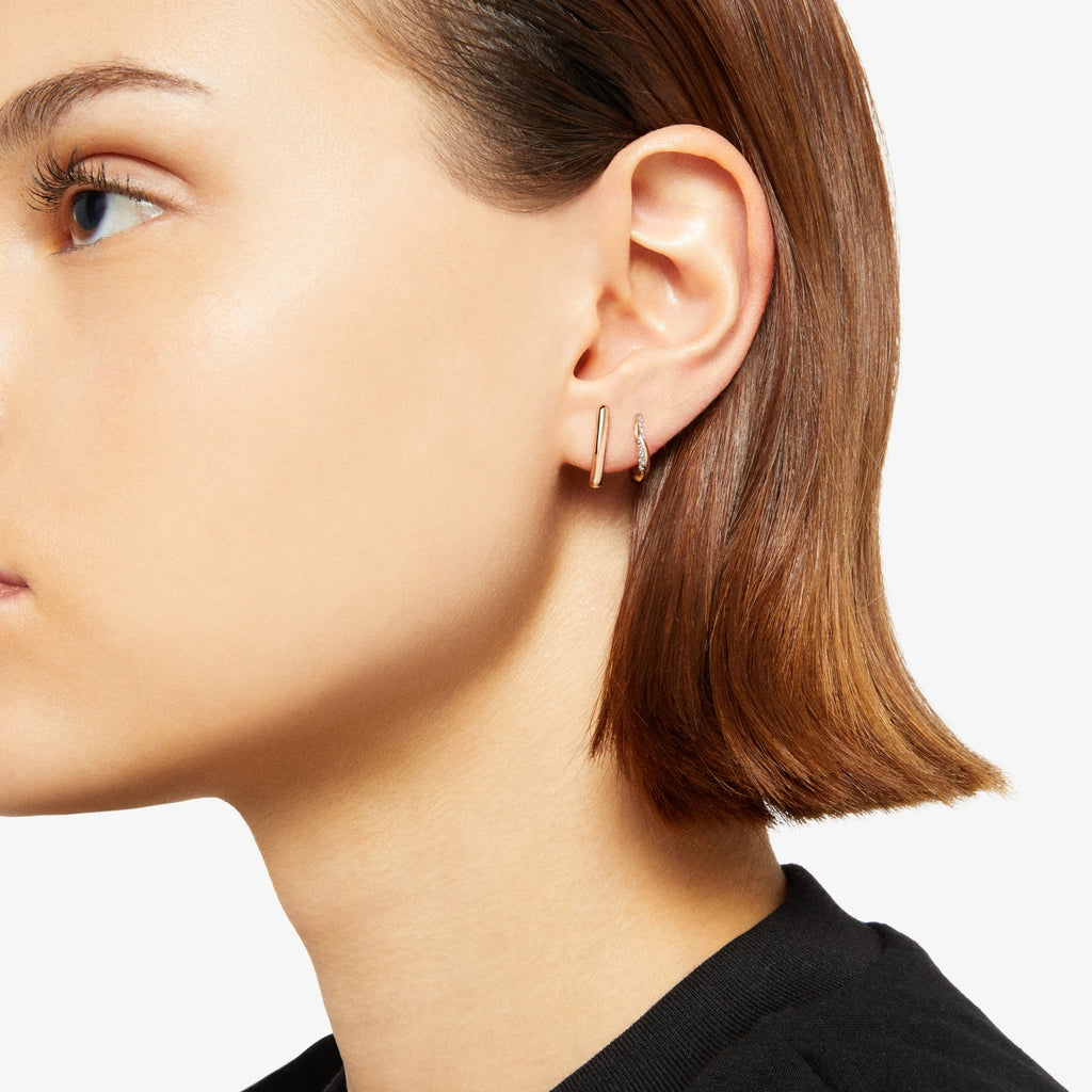 Boucle d’oreille Vague - Or Rose 9K