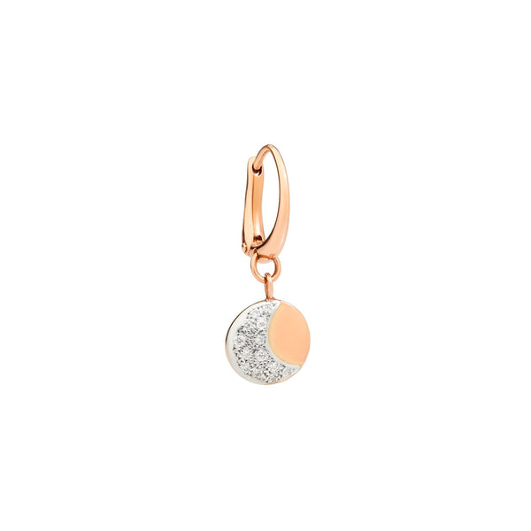 Boucle d’oreille Lune - Or Rose 9K & Diamants