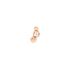 Ohrstecker Bollicine – 9K Roségold & Diamant