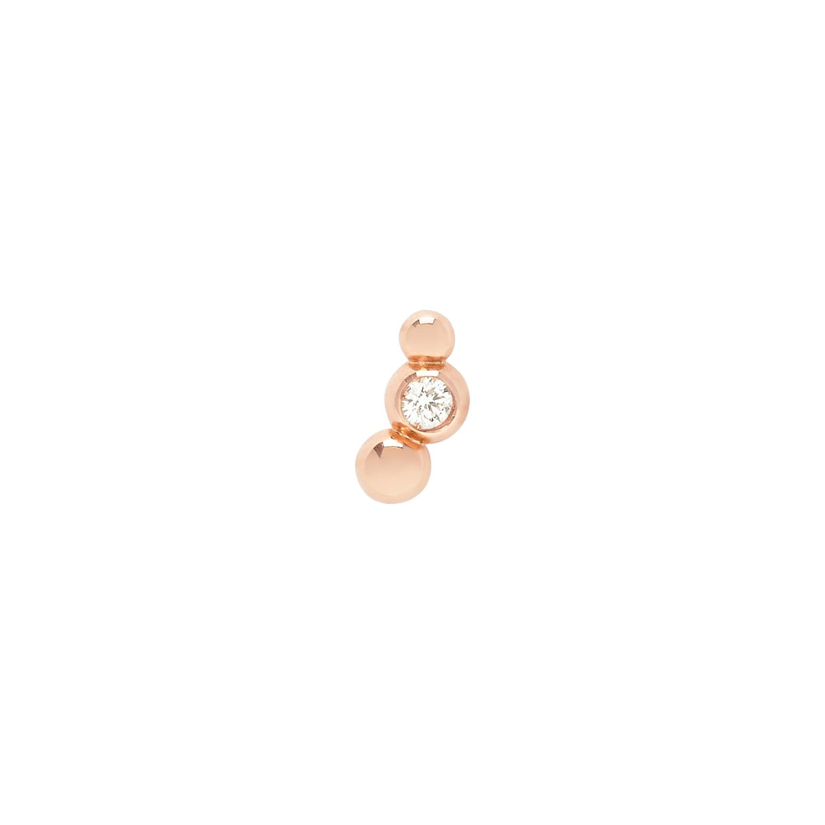Ohrstecker Bollicine – 9K Roségold & Diamant