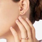 Ohrstecker Bollicine – 9K Roségold & Diamant