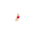 Boucle d’oreille Puce Bollicine - Or Rose 9K & Rubis