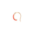 Rondelle earcuff - 18K rosaguldbelagt sølv & rød emalje