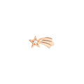Left Shooting Star Earring - 9K Rose Gold & Diamonds