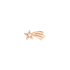 Left Shooting Star Earring - 9K Rose Gold & Diamonds