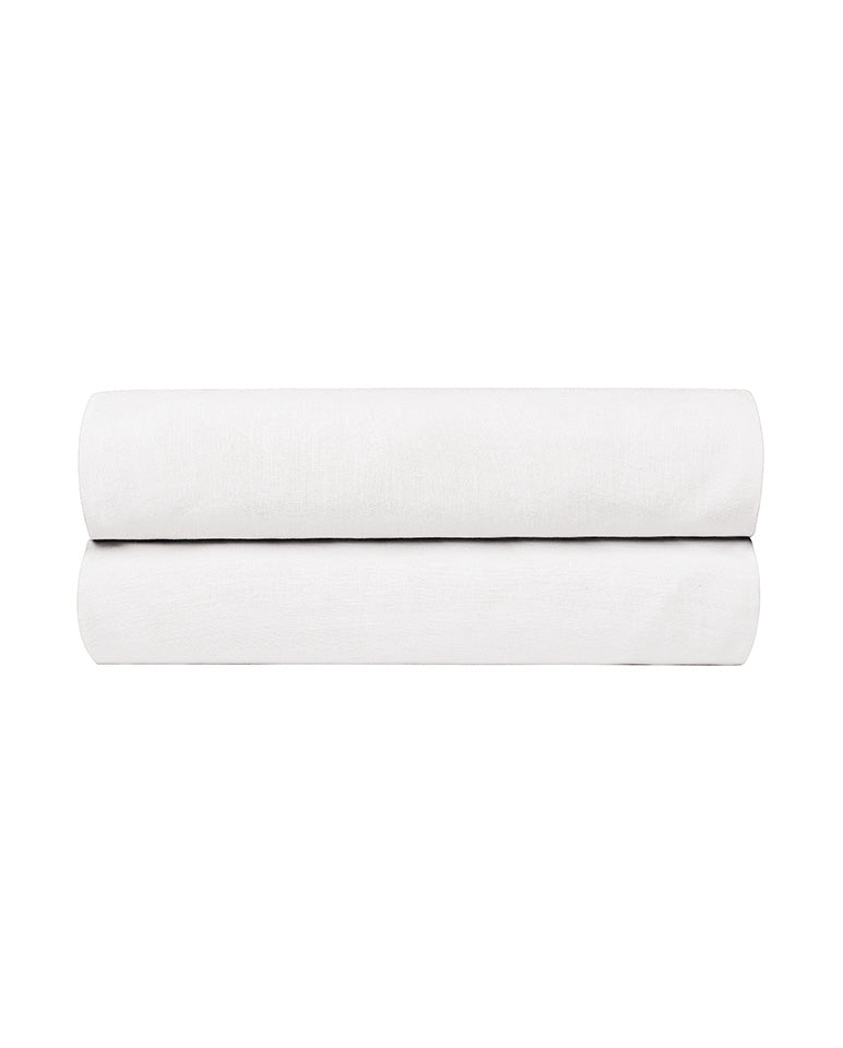 Drap Housse - Lin - Blanc