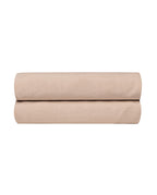 Drap Housse - Lin - Finition Bourdon - Moka Liseré Noir