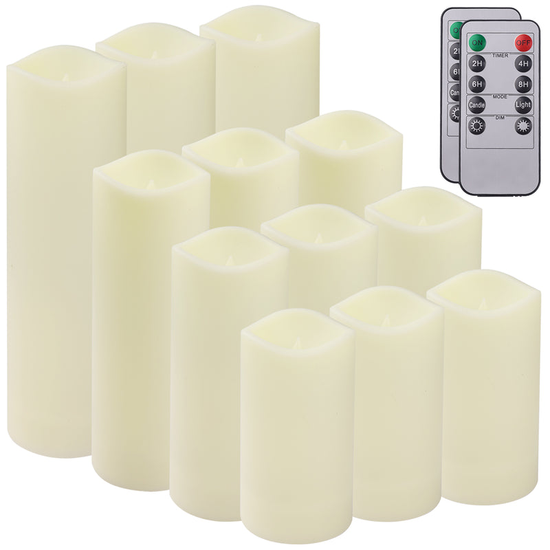 Bougies Led Effet Flamme - Blanc - Mixte