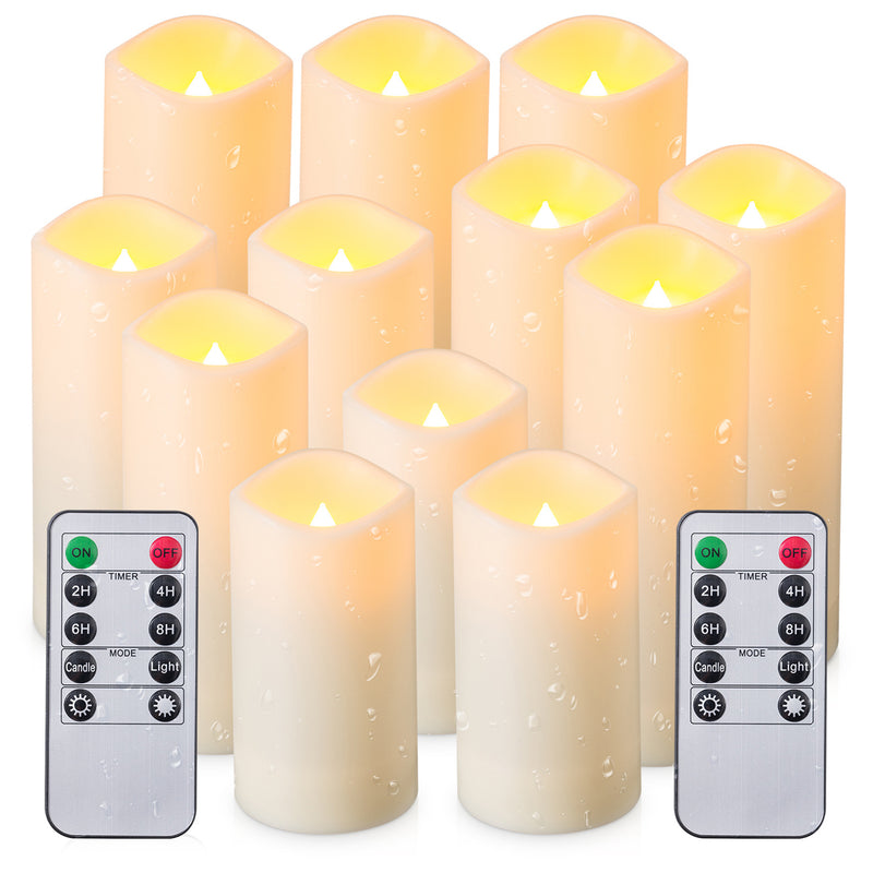 Bougies Led Effet Flamme - Blanc - Mixte