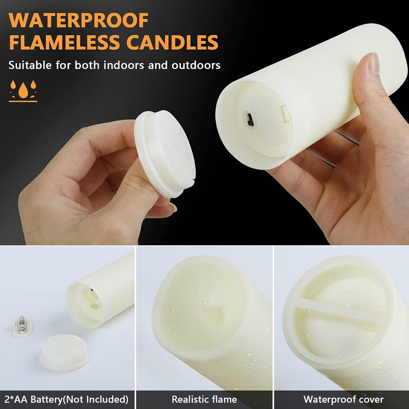 Bougies Led Effet Flamme - Blanc - Mixte