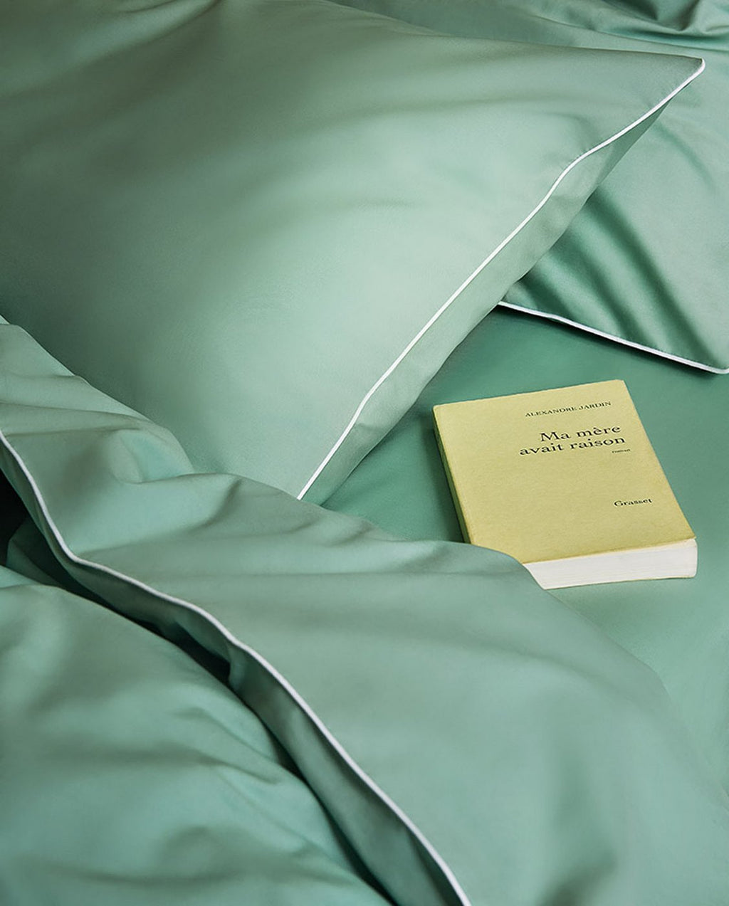 Drap Housse - Percale De Coton - Vert Lichen