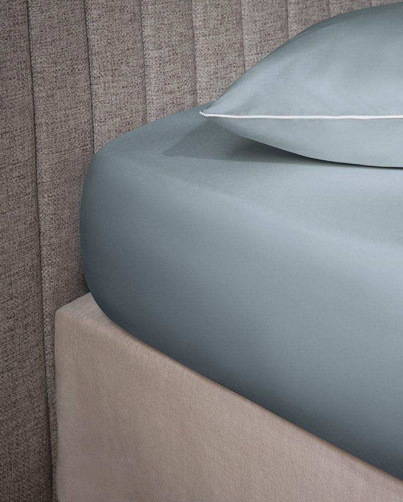 Drap Housse - Percale De Coton - Gris