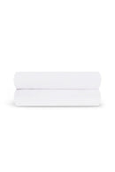 Drap housse Percale de coton - Bonnet 40 cm - Blanc