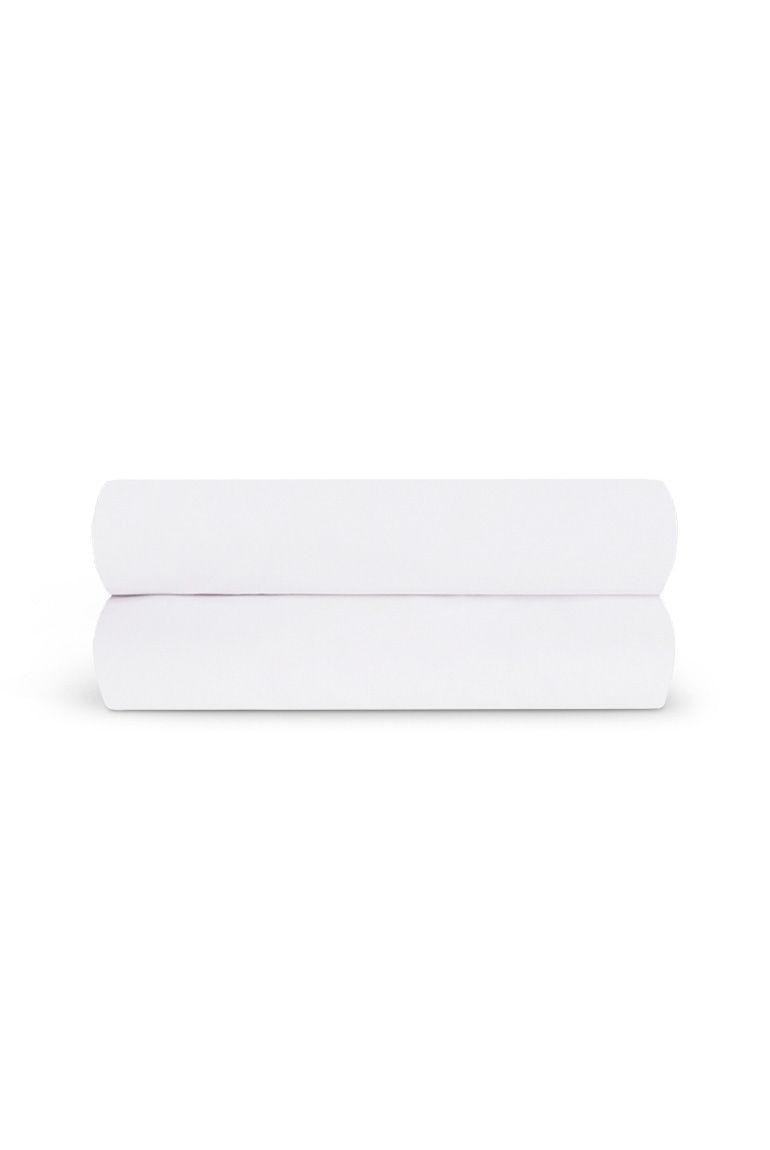 Drap housse Percale de coton - Bonnet 40 cm - Blanc
