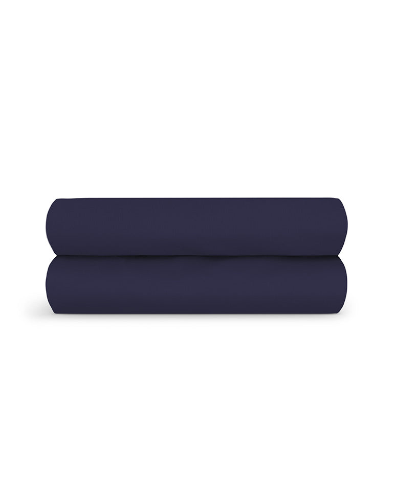 Drap Housse Percale De Coton - Bleu Nuit