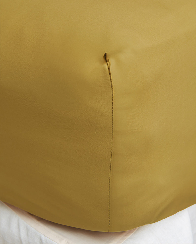 Drap Housse Percale De Coton - Vert Bronze