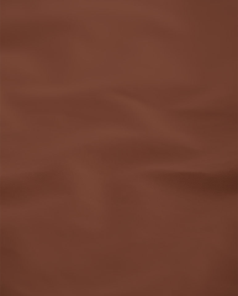 Drap Housse Percale De Coton - Chocolat