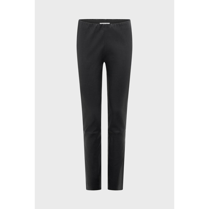 Nina Leather Trousers - Navy