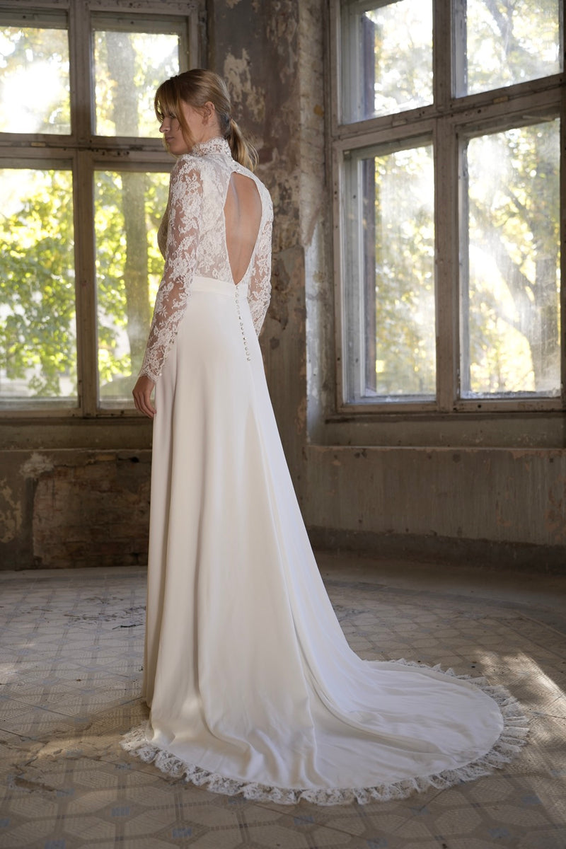 Robe Longue Ingrid - Blanc de soie