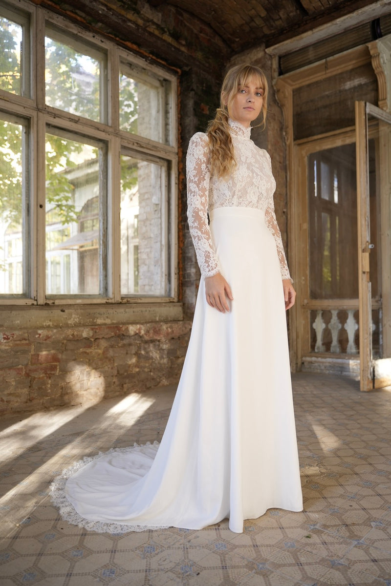 Robe Longue Ingrid - Blanc de soie