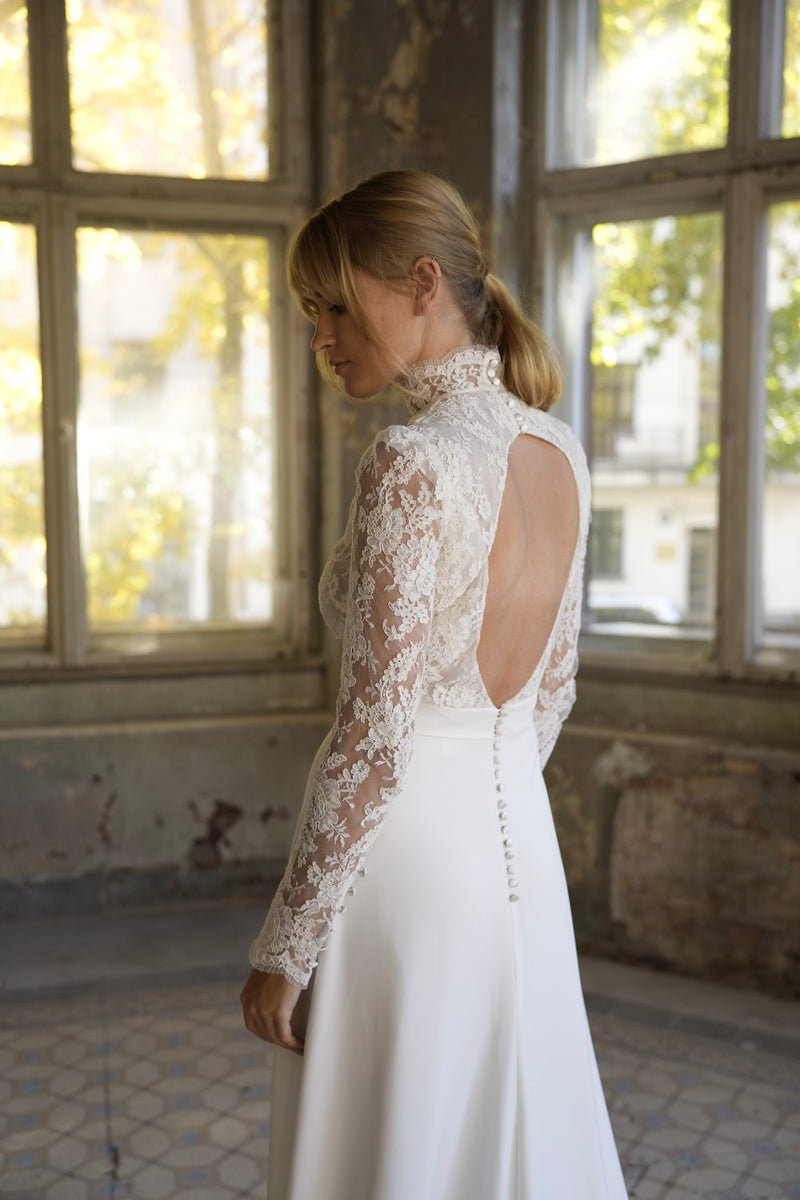 Robe Longue Ingrid - Blanc de soie