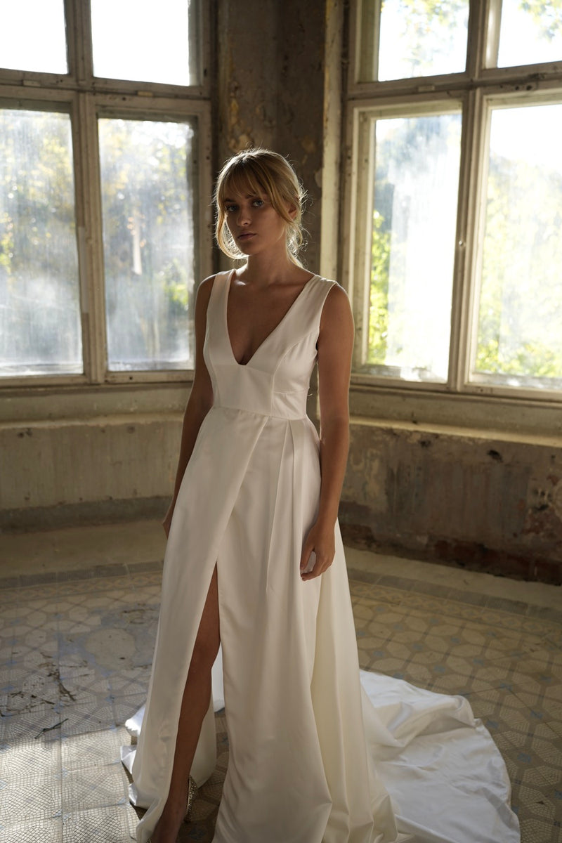 Robe Longue Adelaide - Blanc Soie