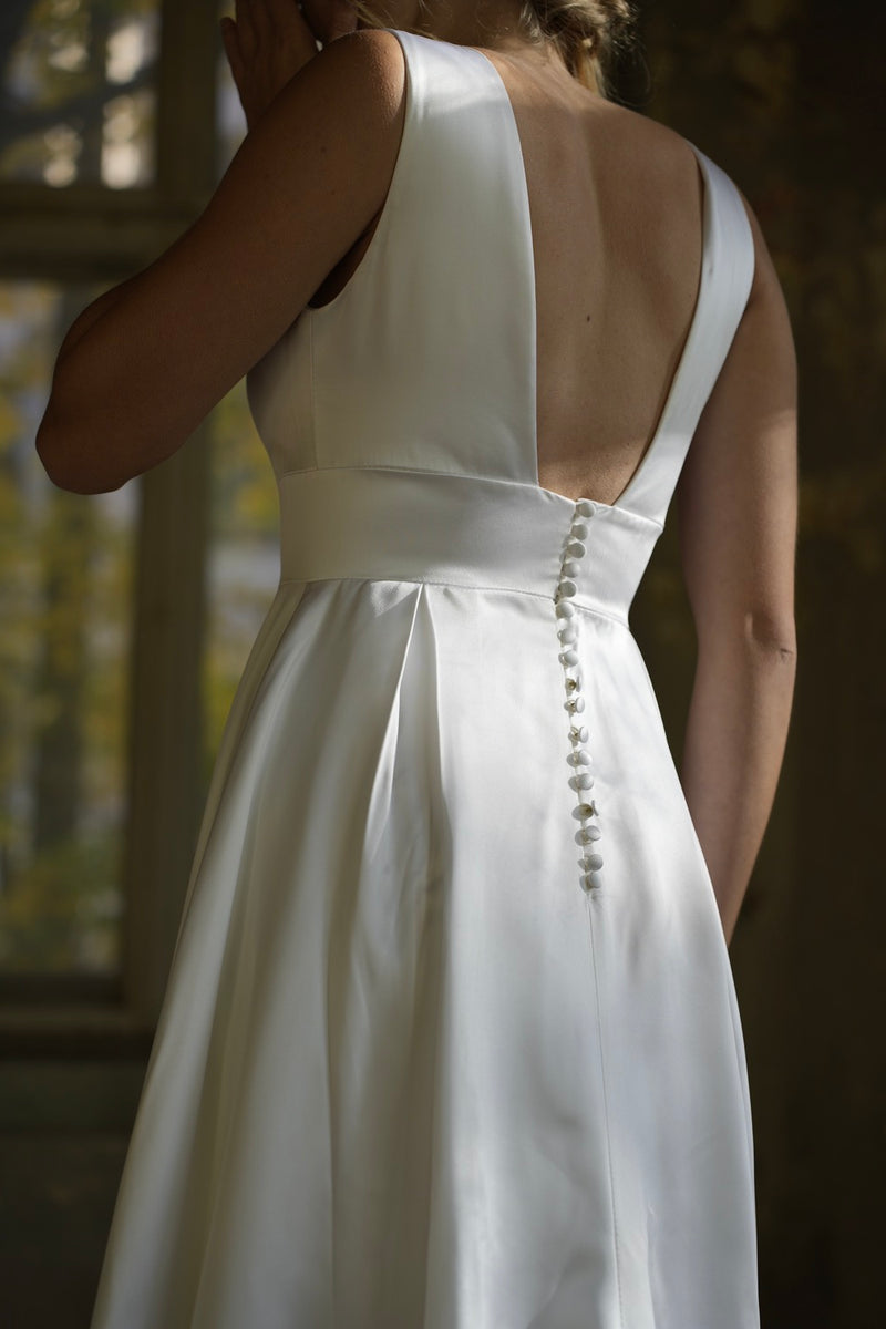 Robe Longue Adelaide - Blanc Soie