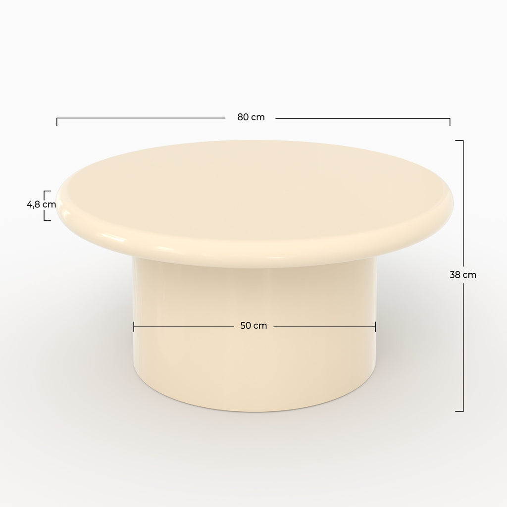 Apoline - Table Basse Laquée Blanche En Mdf