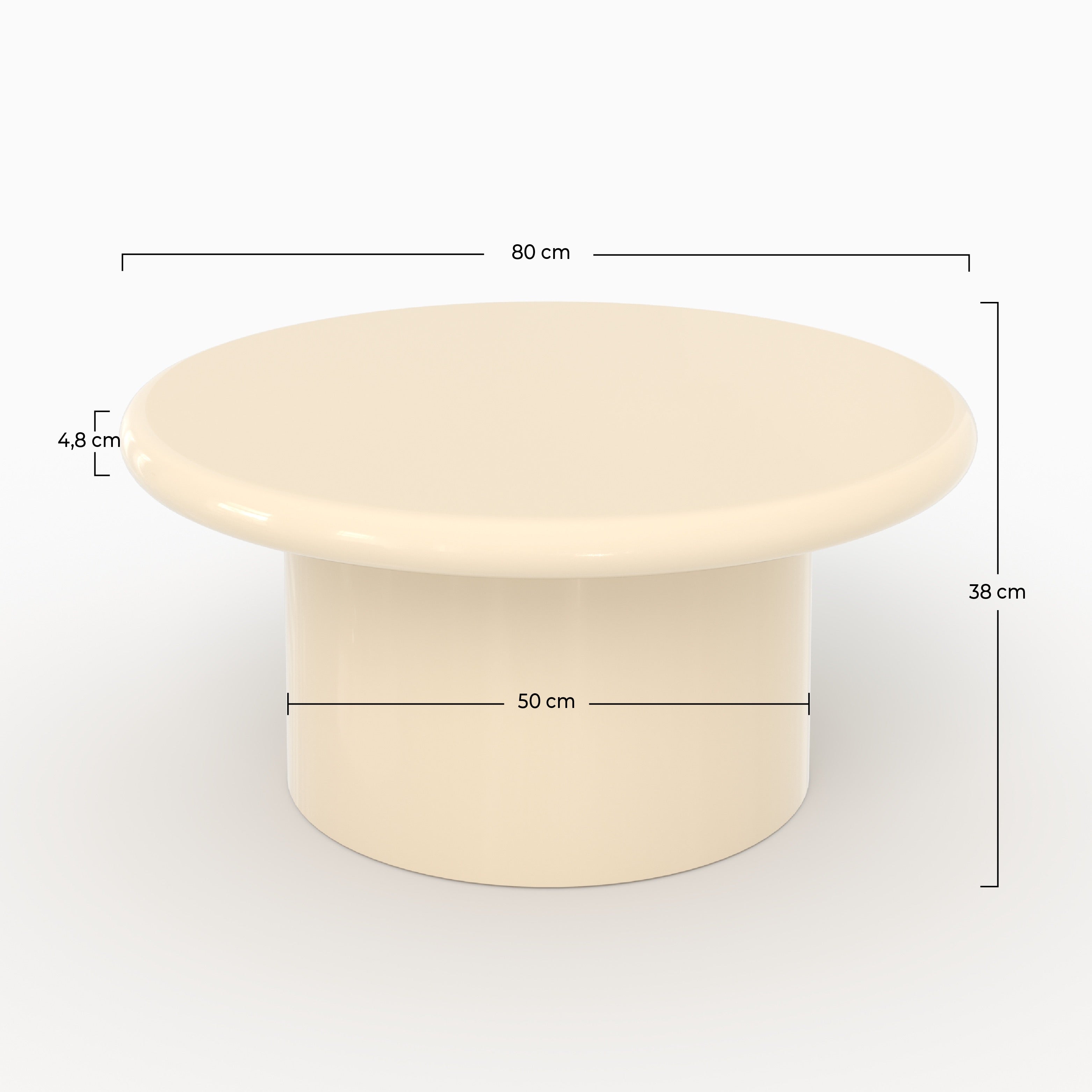 Apoline - Table Basse Laquée Blanche En Mdf
