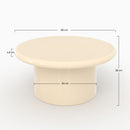 Table basse Apoline laquée blanche en MDF, D80 cm