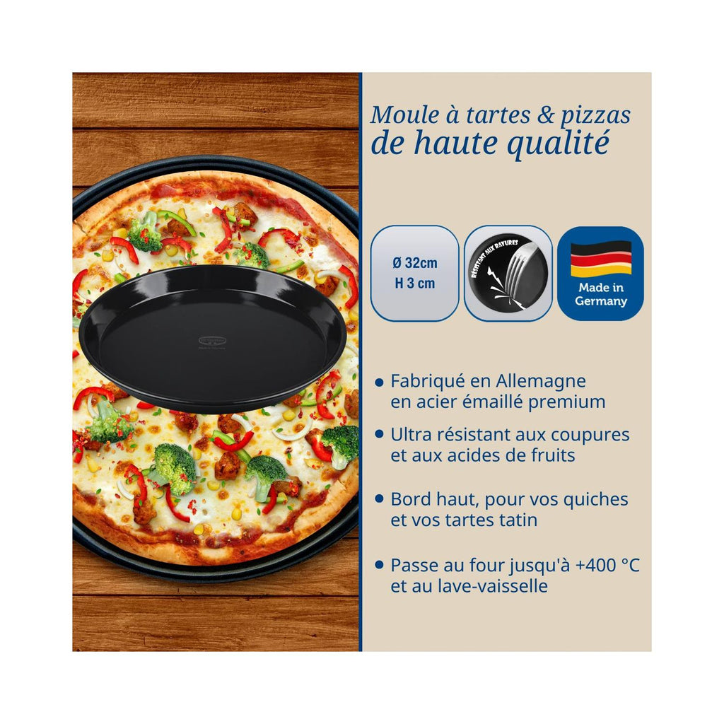 Fuente De Horno Para Tartas Y Pizzas Dr.Oetker Tradition - Negro