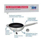 PFAS-Free Ceramic Wok Pan Bistro Line Elo - Grey/Black