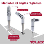Ensemble Mixeur Plongeant Sans Fil Turmix - Blanc/Inox