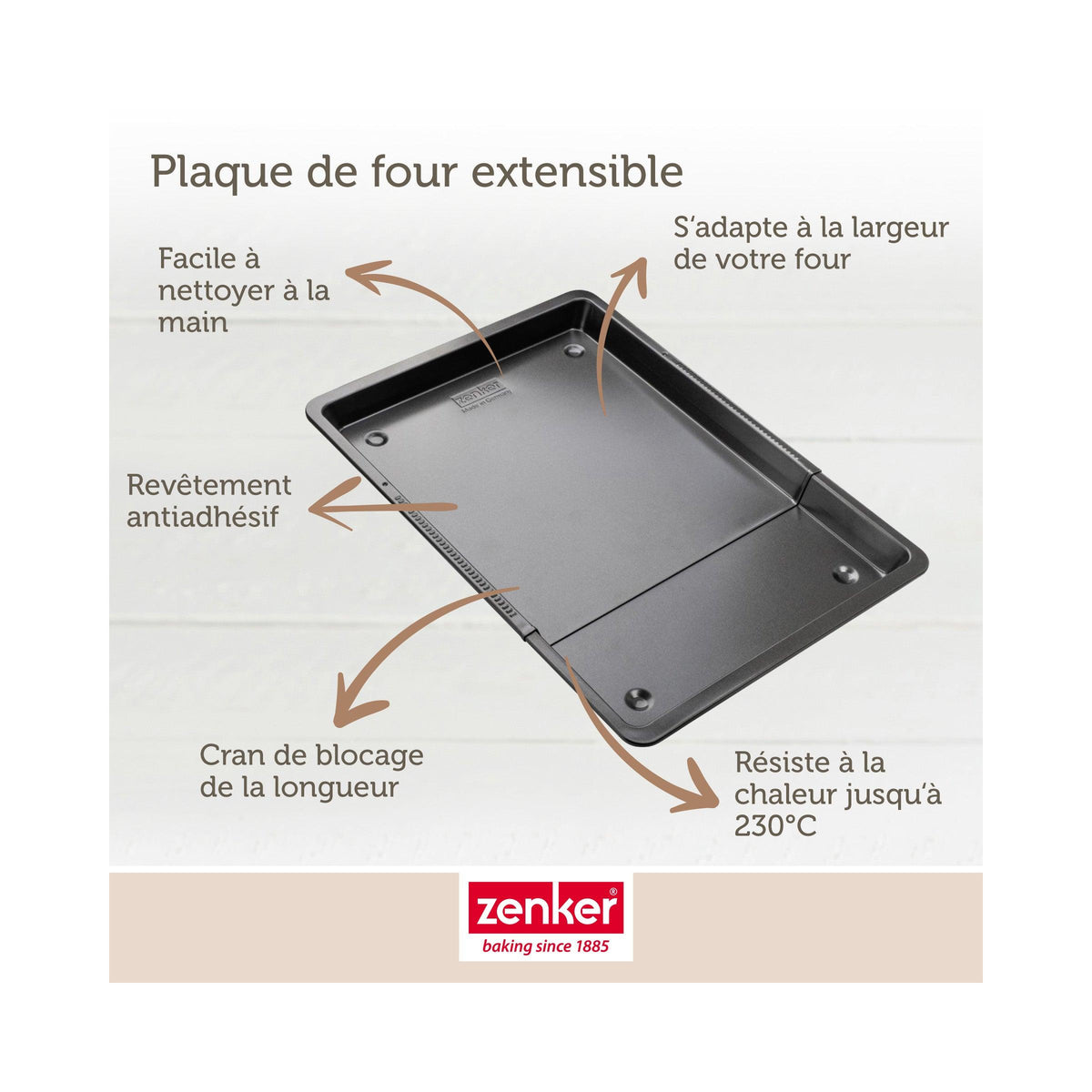 Bandeja De Horno Extensible Zenker Black Metallic - Negro
