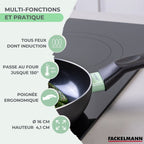 Padella In Alluminio Con Rivestimento Ceramico Antiaderente Senza Pfas Fackelmann Brandao - Nero/Verde