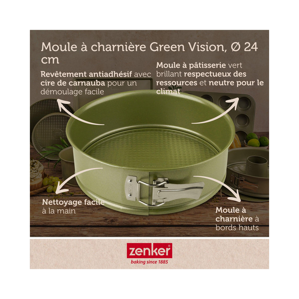 Springform Cake Tin Zenker Green Vision - Green